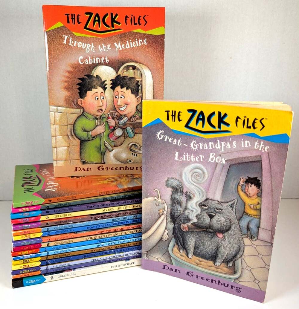 The Zack Files Dan Greenburg 18 Paperback Book Lot Vintage Kids Chapter Books